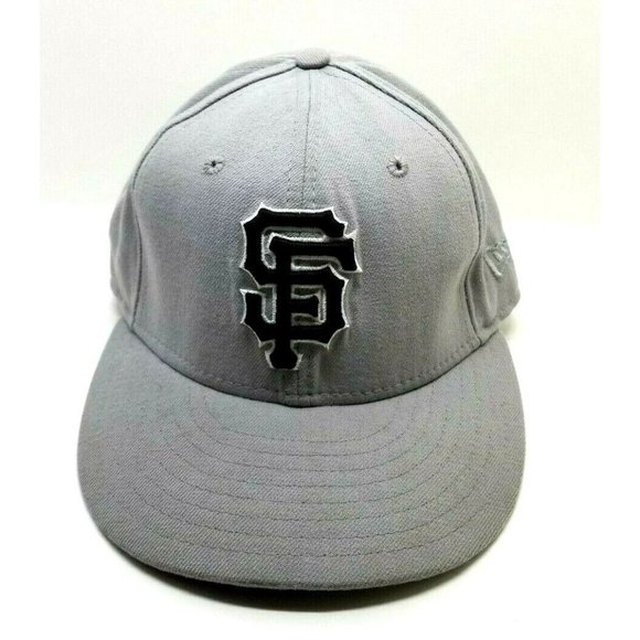 New Era MLB San Francisco Giants Baseball 59fifty 7" Hat Cap Gray Black Letters - Picture 1 of 6